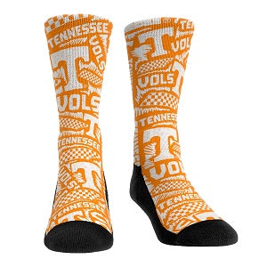 Tennessee Vols --- Logo Sketch Crew Socks