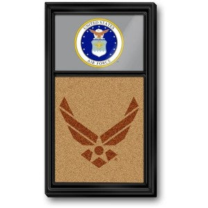 US Air Force (black-silver-seal) --- Dual Logo Cork Note Board