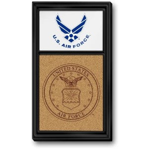 US Air Force (black-white) --- Dual Logo Cork Note Board