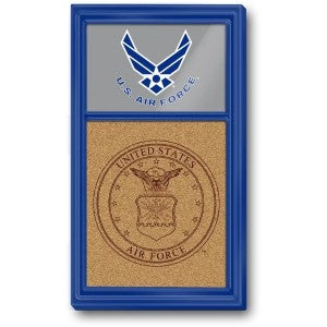 US Air Force (blue-silver) --- Dual Logo Cork Note Board