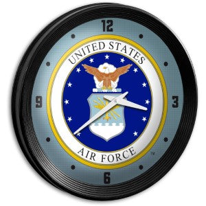 US Air Force (seal) --- Ribbed Frame Wall Clock