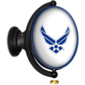 US Air Force (white) --- Original Oval Rotating Lighted Wall Sign
