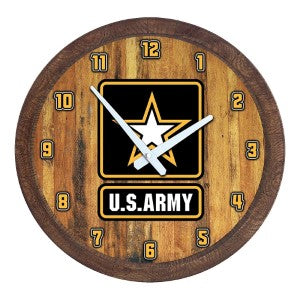 US Army --- Faux Barrel Top Wall Clock
