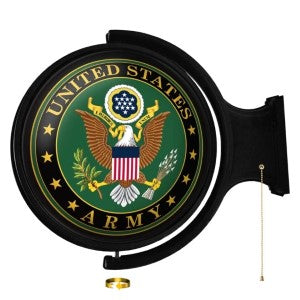 US Army --- Original Round Rotating Lighted Wall Sign