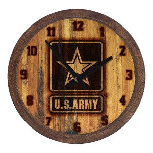 US Army (branded) --- Faux Barrel Top Wall Clock