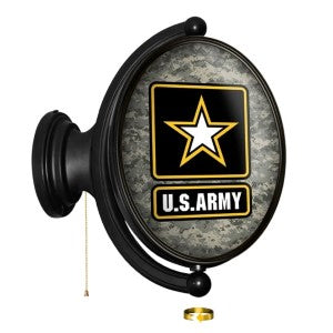 US Army (camo) --- Original Oval Rotating Lighted Wall Sign