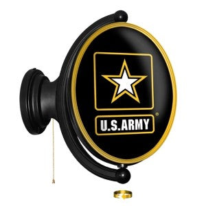 US Army (gold-black) --- Original Oval Rotating Lighted Wall Sign