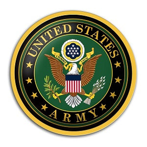 US Army (gold) --- Modern Disc Wall Sign