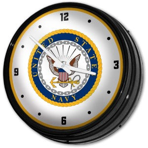 US Navy --- Retro Lighted Wall Clock