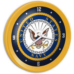 US Navy --- Ribbed Frame Wall Clock