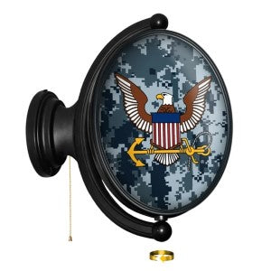 US Navy (camo) --- Original Oval Rotating Lighted Wall Sign