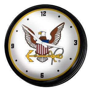 US Navy (eagle) --- Retro Lighted Wall Clock