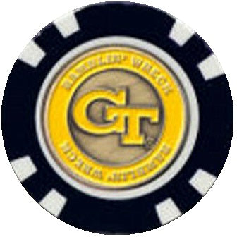GA Tech Yellow Jackets --- Poker Chip Ball Marker